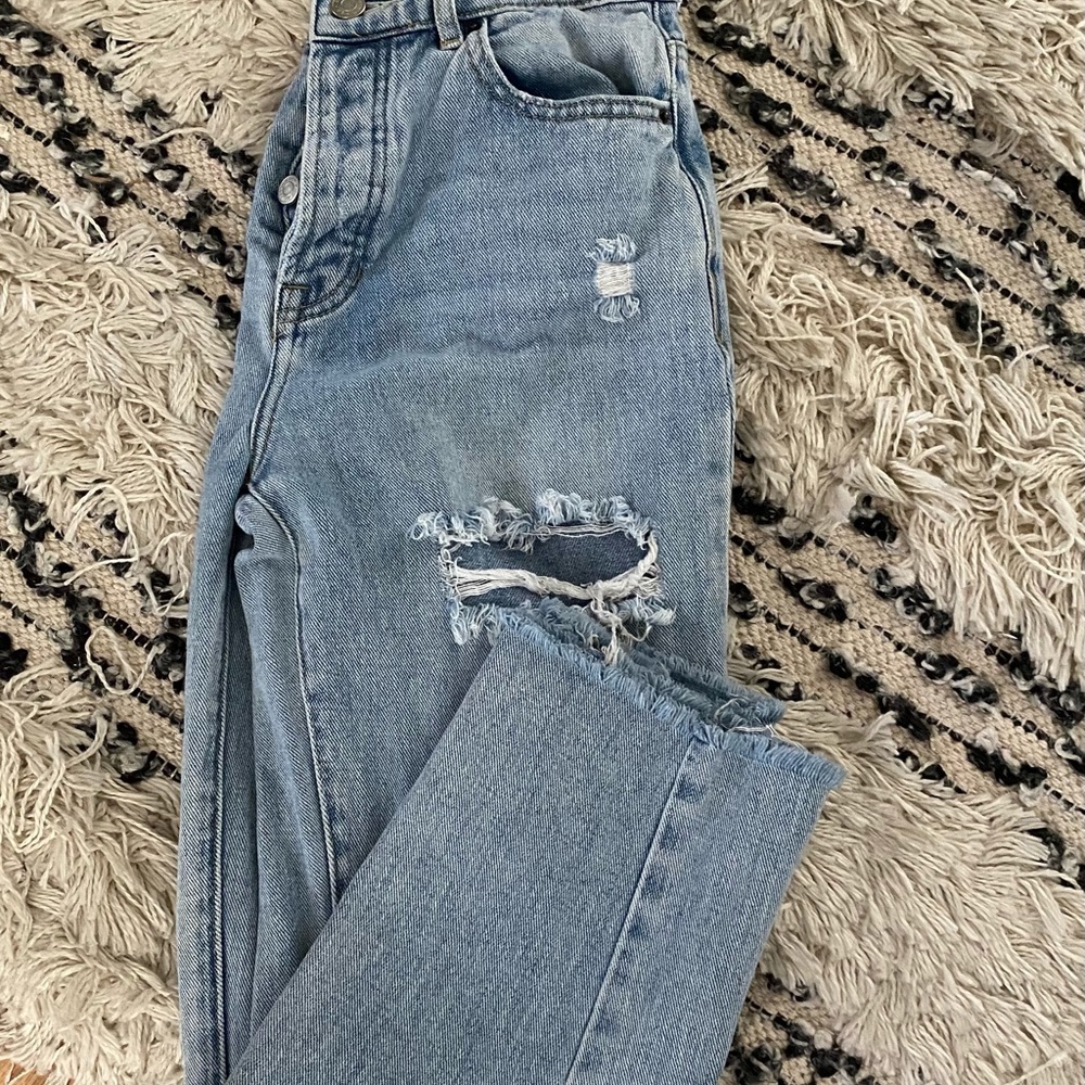 PacSun distressed mom jeans.